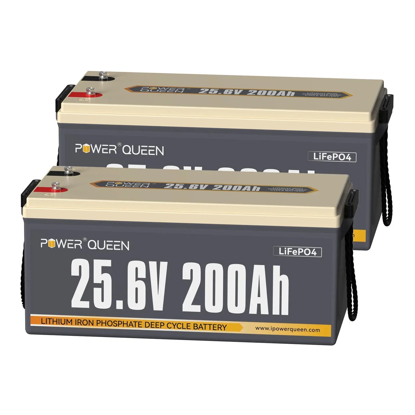 Power Queen 25.6V 200Ah LiFePO4 Battery, Built-in 200A BMS Power Queen